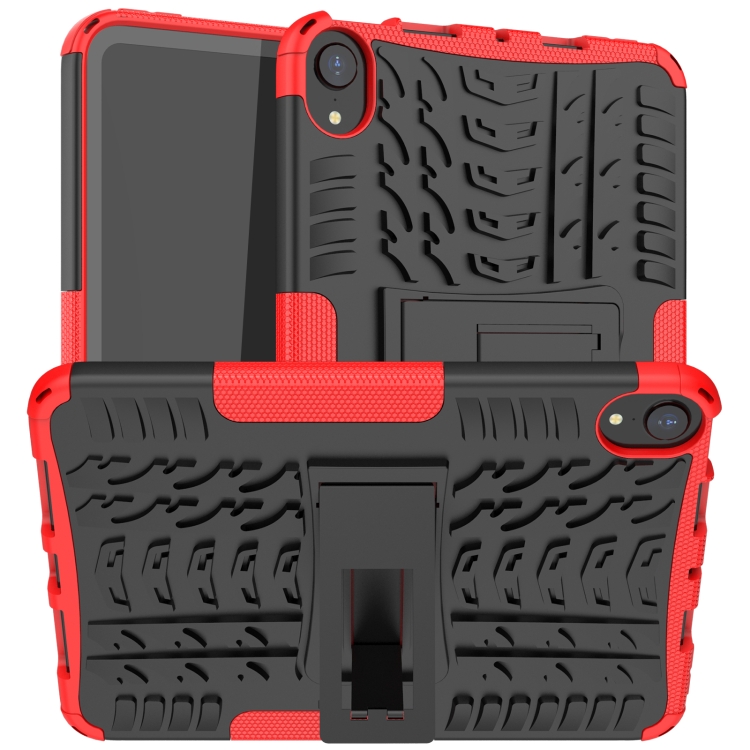 

Tire Texture TPU + PC Shockproof Tablet Case with Holder For iPad mini 6(Red)