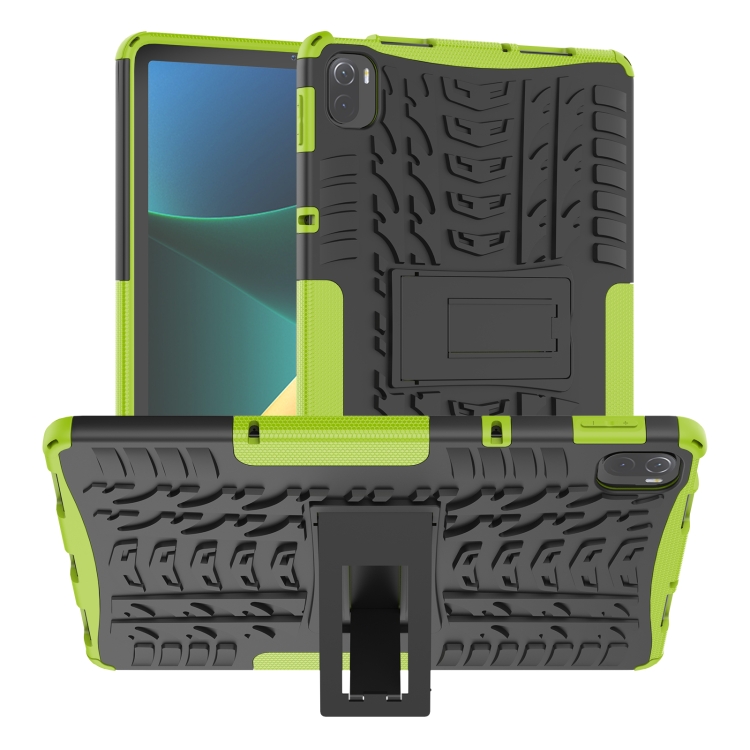 

Tire Texture TPU + PC Shockproof Case with Holder For Xiaomi Pad 5 / 5 Pro(Green)