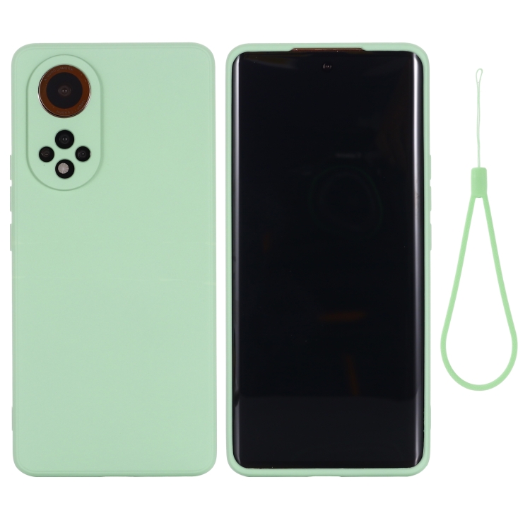 

For Honor 50 Pro Solid Color Liquid Silicone Dropproof Full Coverage Protective Case(Green)
