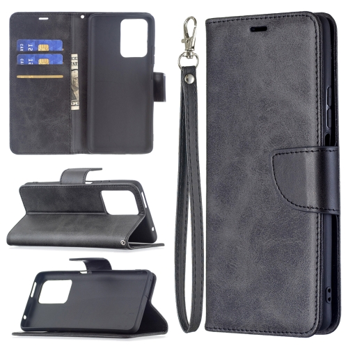 

For Xiaomi Mi 11T Retro Lambskin Texture Pure Color Horizontal Flip PU Leather Case with Holder & Card Slots & Wallet & Lanyard(Black)