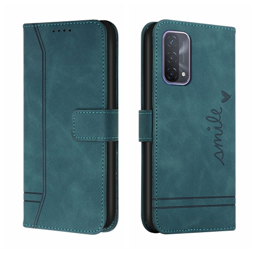 

For OPPO A74 Retro Skin Feel Horizontal Flip Soft TPU + PU Leather Case with Holder & Card Slots & Photo Frame(Green)