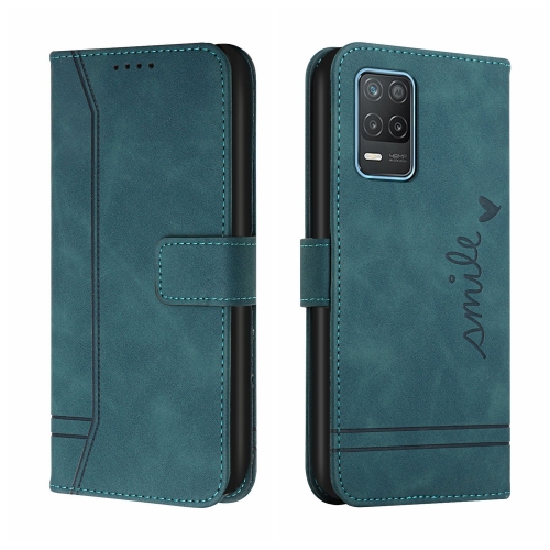 

For OPPO Realme 8 5G Retro Skin Feel Horizontal Flip Soft TPU + PU Leather Case with Holder & Card Slots & Photo Frame(Green)