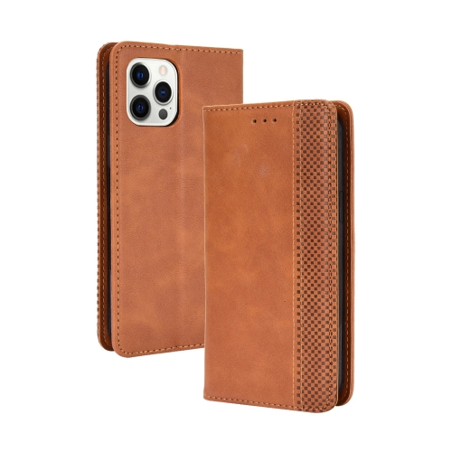 

Magnetic Buckle Retro Pattern Horizontal Flip Leather Case with Holder & Card Slot & Wallet For iPhone 13 mini(Brown)