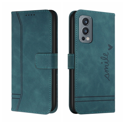 

For OnePlus Nord 2 5G Retro Skin Feel Horizontal Flip Soft TPU + PU Leather Case with Holder & Card Slots & Photo Frame(Dark Green)