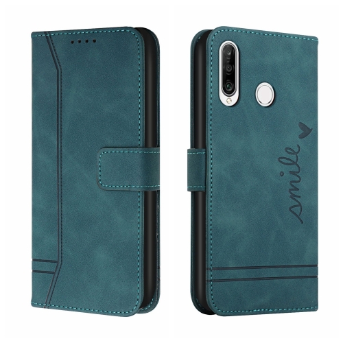 

For Huawei P30 Lite Retro Skin Feel Horizontal Flip Soft TPU + PU Leather Case with Holder & Card Slots & Photo Frame(Green)