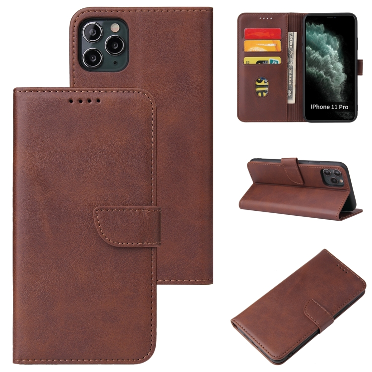 

Calf Texture Buckle Horizontal Flip Leather Case with Holder & Card Slots & Wallet For iPhone 11 Pro(Brown)
