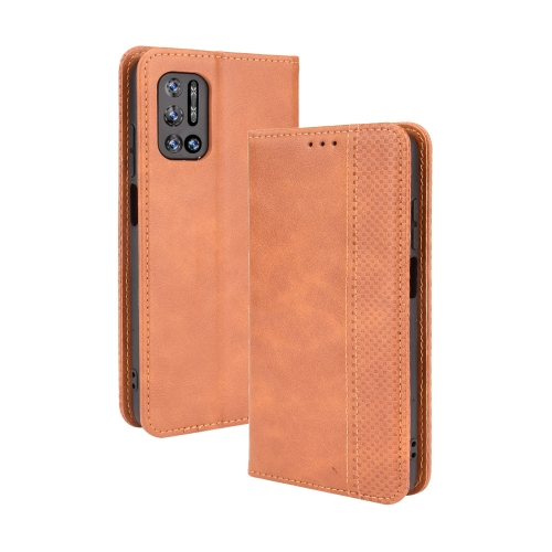 

For Doogee N40 Pro Magnetic Buckle Retro Pattern Horizontal Flip Leather Case with Holder & Card Slot & Wallet(Brown)