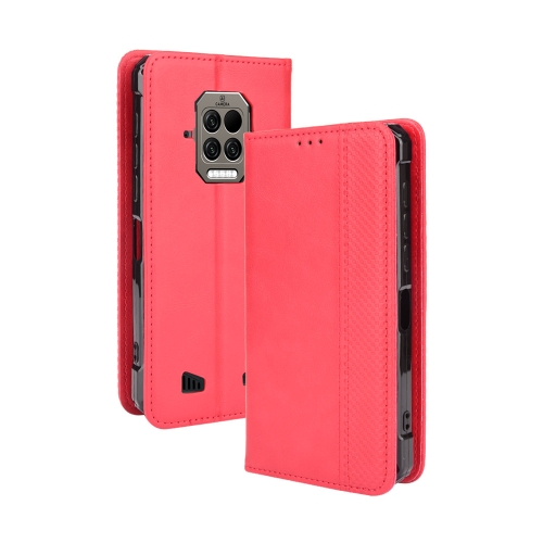 For Doogee S86 / S86 Pro Magnetic Buckle Retro Pattern Horizontal Flip Leather Case with Holder & Card Slot & Wallet(Red)