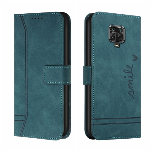 

For Xiaomi Redmi Note 9 Pro Retro Skin Feel Horizontal Flip Soft TPU + PU Leather Case with Holder & Card Slots & Photo Frame(Dark Green)