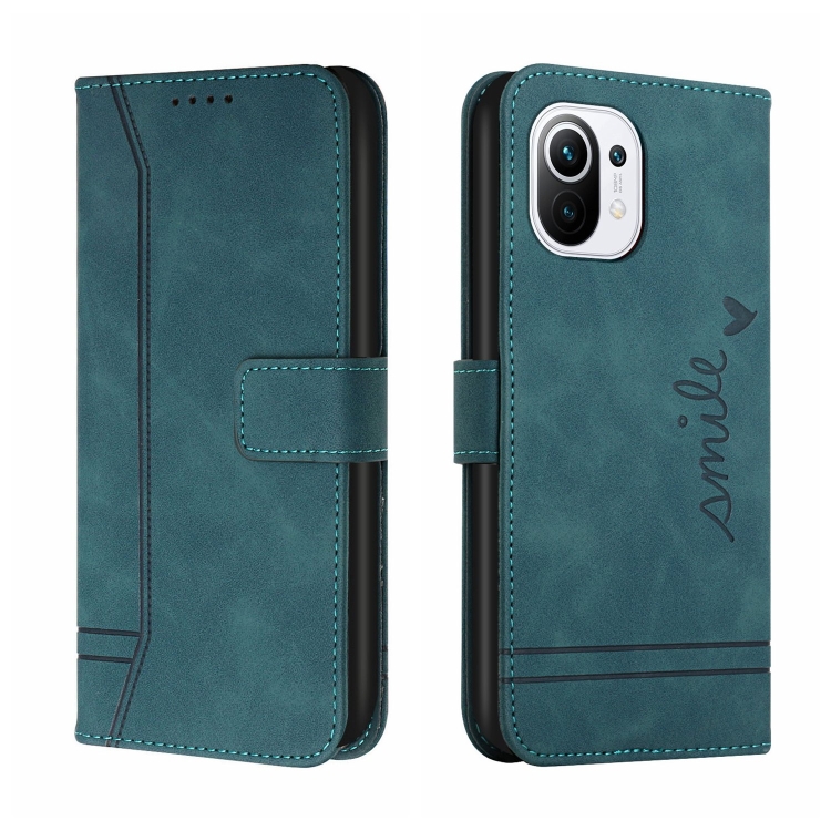 

For Xiaomi Mi 11 Retro Skin Feel Horizontal Flip Soft TPU + PU Leather Case with Holder & Card Slots & Photo Frame(Dark Green)