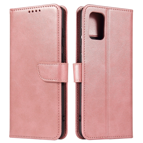 

For Samsung Galaxy A02s (164.2mm) Calf Texture Buckle Horizontal Flip Leather Case with Holder & Card Slots & Wallet(Rose Gold)