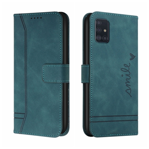 

For Samsung Galaxy A51 4G Retro Skin Feel Horizontal Flip Soft TPU + PU Leather Case with Holder & Card Slots & Photo Frame(Army Green)