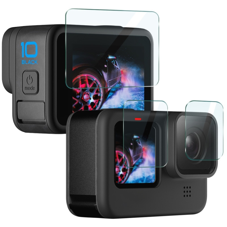 

For GoPro HERO10 Black IMAK 3 in 1 Camera Lens and Screen Tempered Glass Film