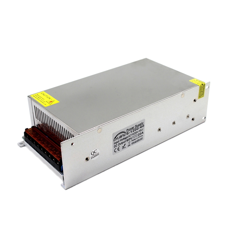 

S-1200-60 DC60V 20A 1200W LED Light Bar Monitoring Security Display High-power Lamp Power Supply, Size: 245 x 125 x 65mm
