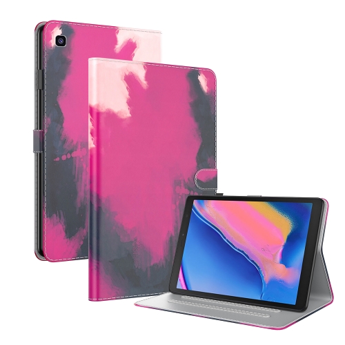 

For Samsung Galaxy Tab A 8.0 2019 T290 / T295 / T297 Voltage Watercolor Pattern Skin Feel Magnetic Horizontal Flip PU Leather Case with Holder & Card Slots & Photo Frame(Berry)