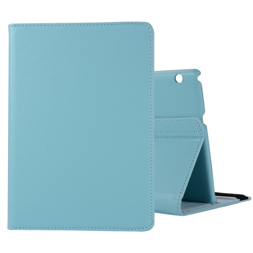 

For Huawei MediaPad T3 10 Litchi Texture Horizontal Flip 360 Degrees Rotation Leather Case with Holder(Sky Blue)