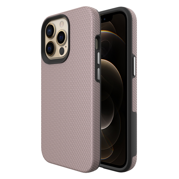 

Triangle Armor Texture TPU + PC Case For iPhone 13 Pro (Rose Gold)