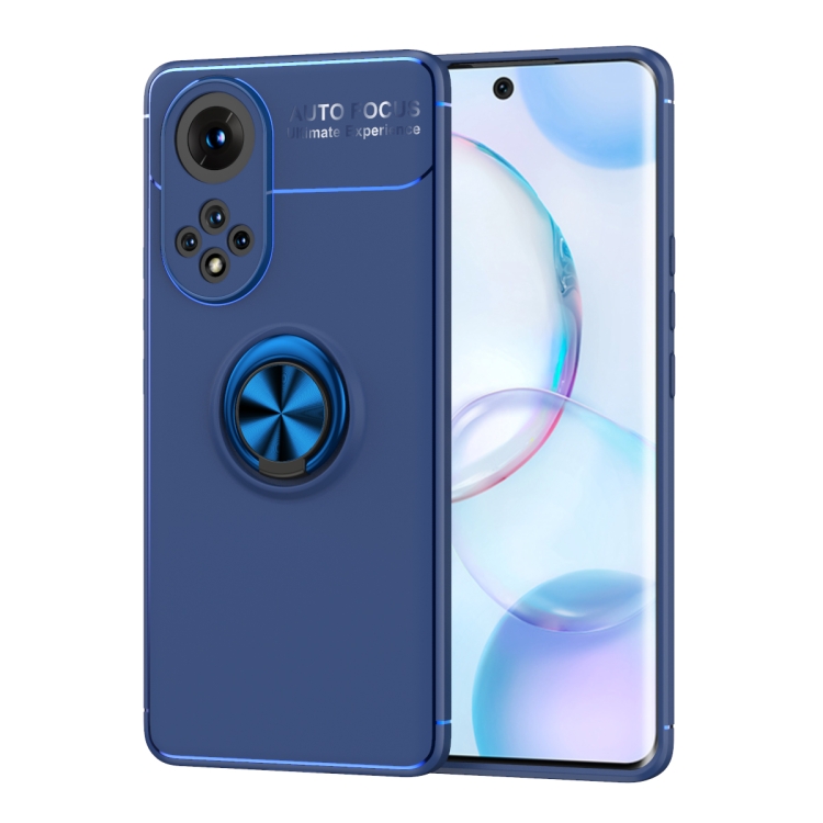 

For Huawei Nova 9 Metal Ring Holder 360 Degree Rotating TPU Case(Blue)