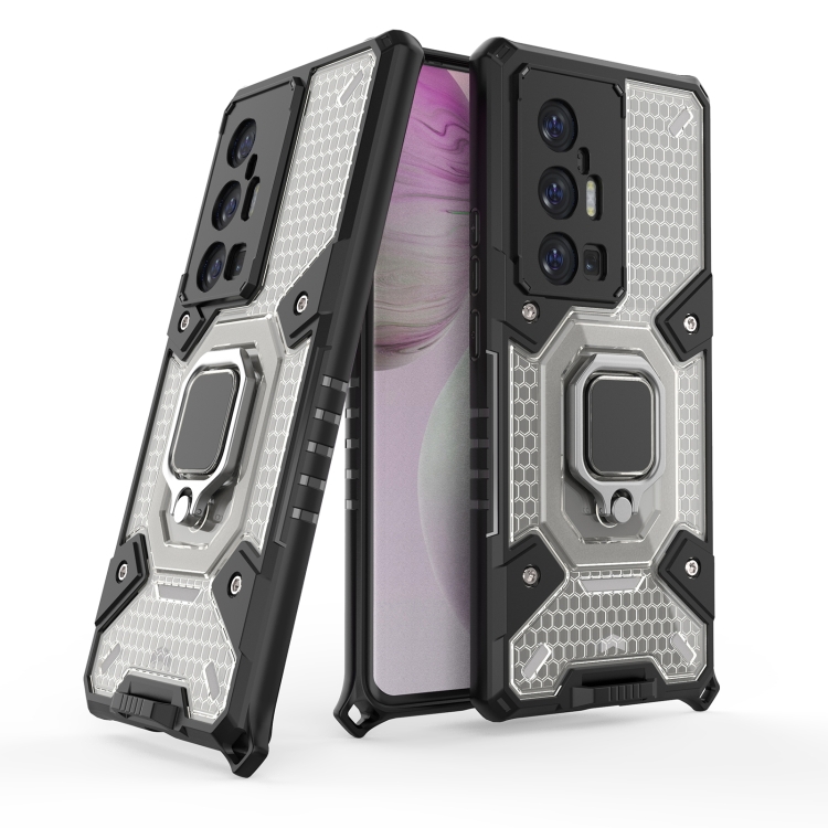 

For vivo X70 Pro+ Space PC+TPU Shockproof Case with Ring Holder(Grey)