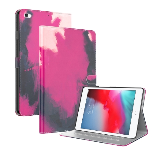 

Watercolor Pattern Skin Feel Magnetic Horizontal Flip PU Leather Case with Holder & Card Slots & Photo Frame & Sleep / Wake-up Function For iPad mini 5 / 4 / 3 / 2 / 1(Berry)