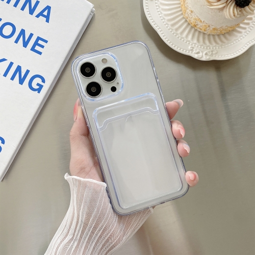

Transparent Card Slot Shockproof TPU Protective Case For iPhone 13 mini