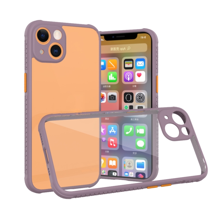 

For iPhone 13 mini Michelin Tires Texture Acrylic + TPU Shockproof Protective Case (Purple)