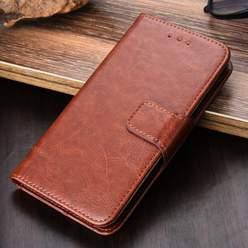 

For UMIDIGI A9 Crystal Texture Horizontal Flip Leather Case with Holder & Card Slots & Wallet(Brown)