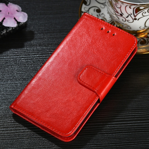 

For UMIDIGI A9 Crystal Texture Horizontal Flip Leather Case with Holder & Card Slots & Wallet(Red)