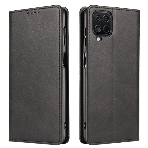 

For Samsung Galaxy A42 5G Calf Texture Magnetic Horizontal Flip Leather Case with Holder & Card Slots & Wallet(Black)