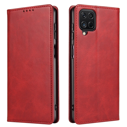 

For Samsung Galaxy A42 5G Calf Texture Magnetic Horizontal Flip Leather Case with Holder & Card Slots & Wallet(Red)