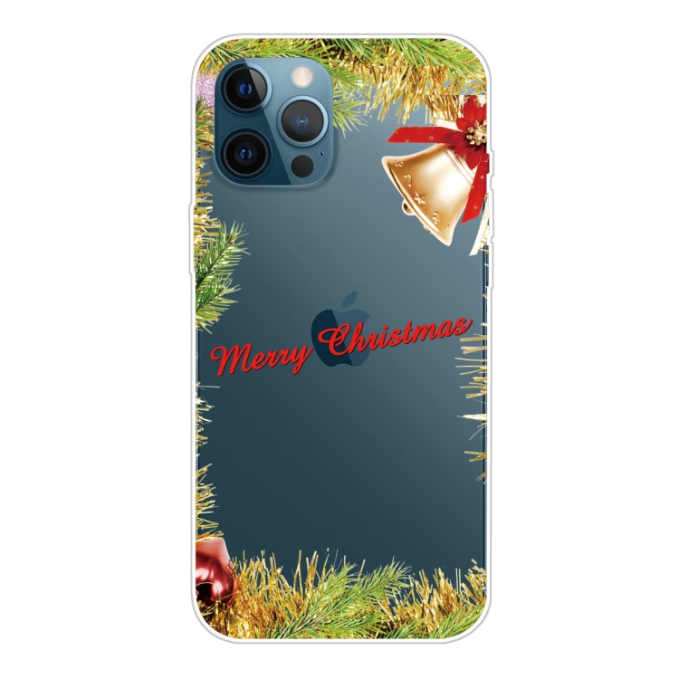 

For iPhone 13 Pro Christmas Series Transparent TPU Protective Case (Wheatgrass Bell)