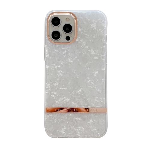 

Shell Texture Electroplating IMD TPU Shockproof Case For iPhone 13 Pro(White)
