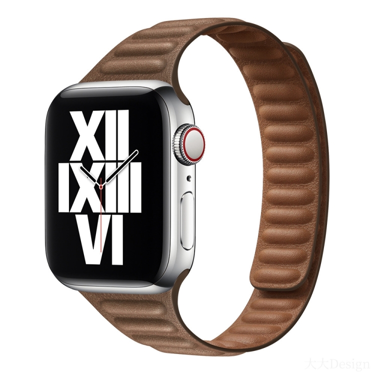 

Slimming Loop Magnetic Watch Band For Apple Watch Series 7 41mm / 6&SE&5&4 40mm / 3&2&1 38mm(Brown)