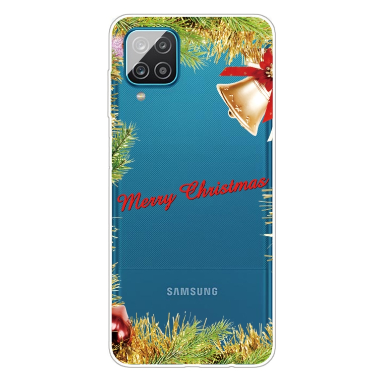 

For Samsung Galaxy A12 5G Christmas Series Transparent TPU Protective Case(Wheatgrass Bell)