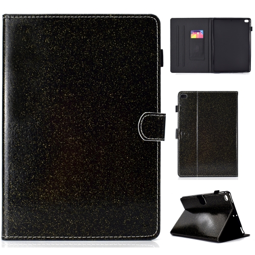 

For iPad Air / Air 2 / iPad 9.7 Varnish Glitter Powder Horizontal Flip Leather Case with Holder & Card Slot(Black)