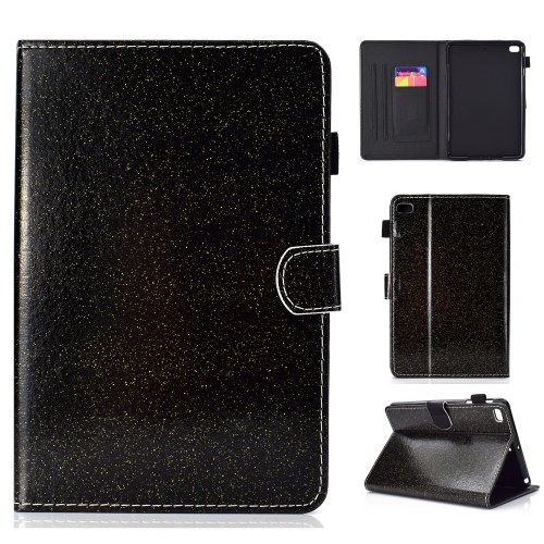 

For iPad Mini 1/2/3/4/5 Varnish Glitter Powder Horizontal Flip Leather Case with Holder & Card Slot(Black)