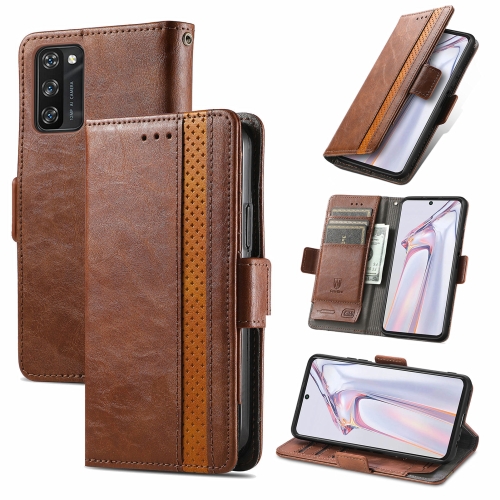 

For Blackview A100 CaseNeo Business Splicing Dual Magnetic Buckle Horizontal Flip PU Leather Case with Holder & Card Slots & Wallet(Brown)