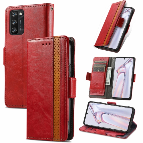 

For Blackview A100 CaseNeo Business Splicing Dual Magnetic Buckle Horizontal Flip PU Leather Case with Holder & Card Slots & Wallet(Red)