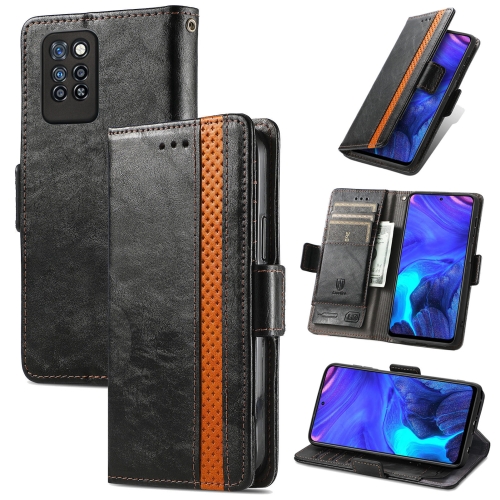 

For Infinix Note 10 Pro CaseNeo Business Splicing Dual Magnetic Buckle Horizontal Flip PU Leather Case with Holder & Card Slots & Wallet(Black)