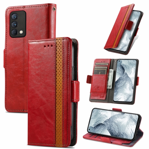 

For OPPO Realme GT Master CaseNeo Business Splicing Dual Magnetic Buckle Horizontal Flip PU Leather Case with Holder & Card Slots & Wallet(Red)