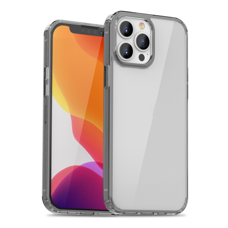 

iPAKY Transparent Shockproof TPU + PC Protective Case For iPhone 13 Pro Max(Transparent Black)