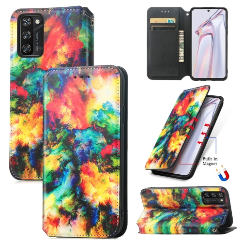 

For Blackview A100 Colorful Magnetic Horizontal Flip PU Leather Case with Holder & Card Slot & Wallet(Colorful Cloud)