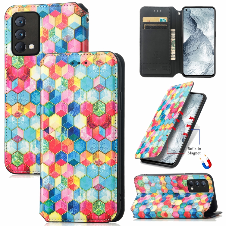 

For OPPO Realme GT Master Colorful Magnetic Horizontal Flip PU Leather Case with Holder & Card Slot & Wallet(Magic Space)