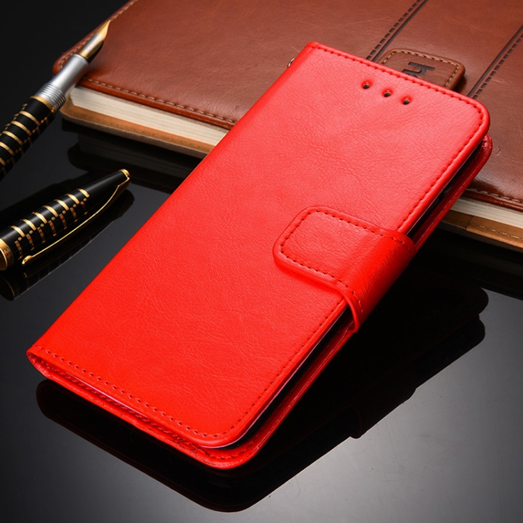 

For Xiaomi Redmi Note 9 Crystal Texture Horizontal Flip Leather Case with Holder & Card Slots & Wallet(Red)
