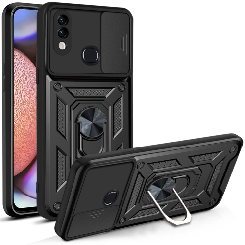 

For Samsung Galaxy A10s Sliding Camera Cover Design TPU+PC Protective Case(Black)