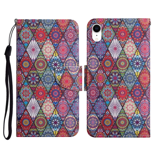 

For iPhone XR Painted Pattern Horizontal Flip Leather Case with Holder & Card Slot & Wallet(Prismatic Kaleidoscope)