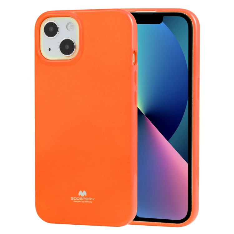 

GOOSPERY JELLY TPU Fluorescence Shockproof and Scratch Case For iPhone 13 mini(Orange)