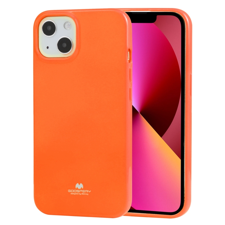 

For iPhone 13 GOOSPERY JELLY TPU Fluorescence Shockproof and Scratch Case(Orange)