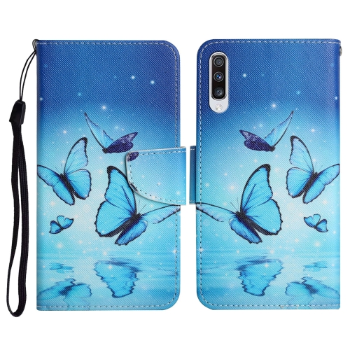 

For Samsung Galaxy A70 Painted Pattern Horizontal Flip Leather Case with Holder & Card Slot & Wallet(Flying Butterfly)