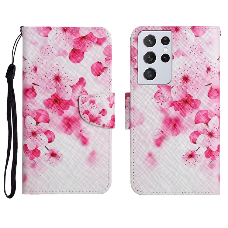 For Samsung Galaxy S21 Ultra 5G Painted Pattern Horizontal Flip